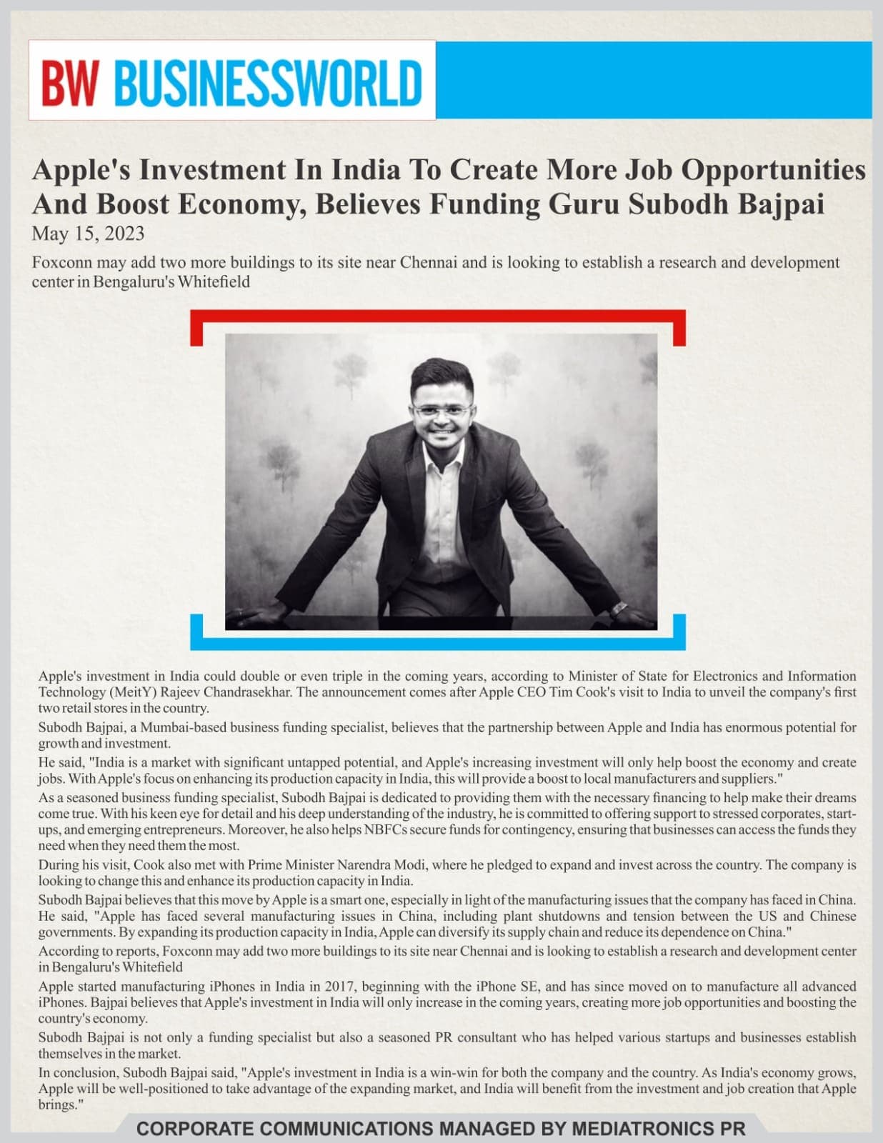 Business World feature